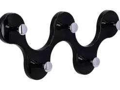 Siro Hakenleiste 01047 Kunststoff Schwarz Chrom Länge 248 mm 5 Haken