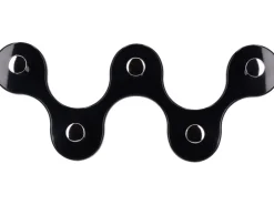 Siro Hakenleiste 01047 Kunststoff Schwarz Chrom Länge 248 mm 5 Haken