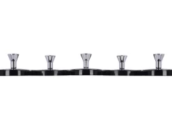 Siro Hakenleiste 01047 Kunststoff Schwarz Chrom Länge 248 mm 5 Haken
