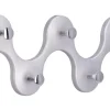 Siro Hakenleiste 01047 Kunststoff Metalleffekt Aluminium Chrom Länge 248 mm* Garderoben