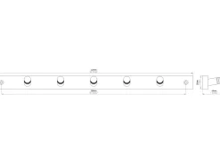 Siro Hakenleiste S641 Länge 420 mm 6 Haken FSC®