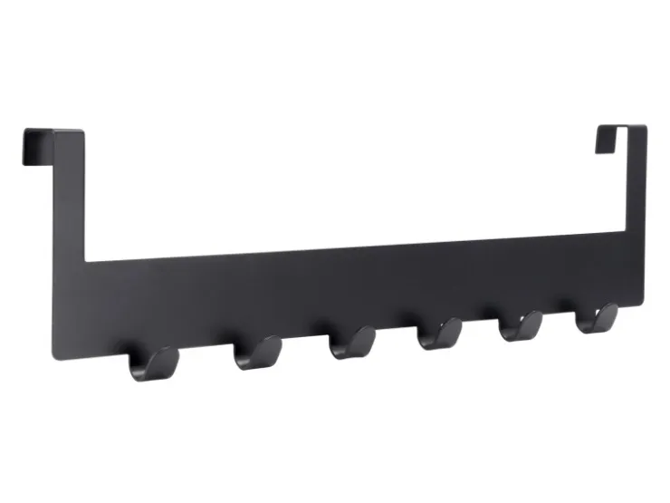 Siro Türgarderobe 1977 Metall Uni Schwarz Matt Länge 375 mm 6 Haken