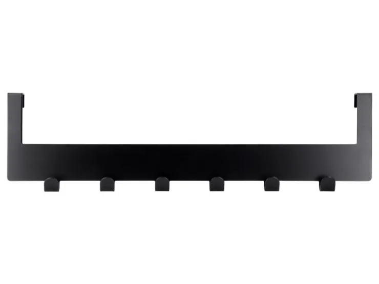 Siro Türgarderobe 1977 Metall Uni Schwarz Matt Länge 375 mm 6 Haken