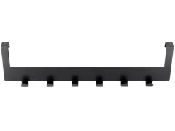 Siro Türgarderobe 1977 Metall Uni Schwarz Matt Länge 375 mm 6 Haken