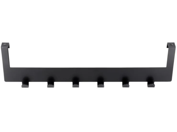 Siro Türgarderobe 1977 Metall Uni Schwarz Matt Länge 375 mm 6 Haken