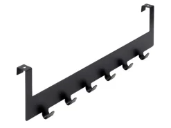 Siro Türgarderobe 1977 Metall Uni Schwarz Matt Länge 375 mm 6 Haken