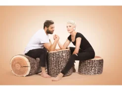 Sitting Point Hocker Wood 60 l Natur Holzoptik-Muster* Sitzsäcke