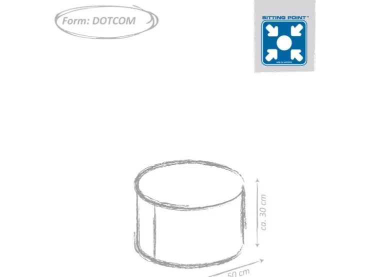 Sitting Point Hocker Wood 60 l Natur Holzoptik-Muster* Sitzsäcke
