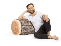 Sitting Point Hocker Wood 100 l Natur Holzoptik-Muster* Hocker|Sitzsäcke