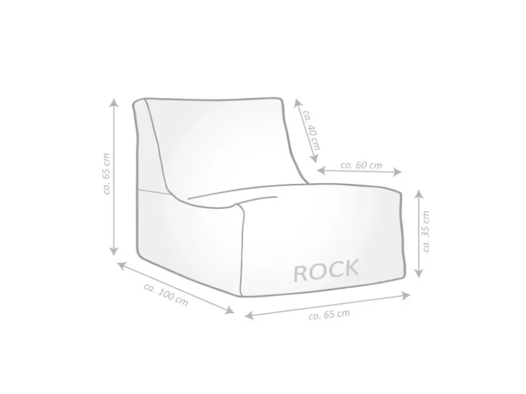 Sitting Point Sessel Santorin Rock 280 l Streifen-Muster* Sitzsäcke