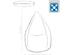 Sitting Point Sitzsack BeanBag Fluffy 220 l Herz-Muster* Sitzsäcke