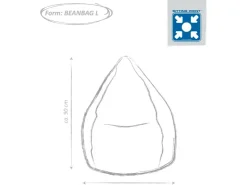 Sitting Point Sitzsack BeanBag Fluffy 120 l Herz-Muster* Sitzsäcke
