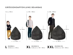 Sitting Point Sitzsack BeanBag Fankurve 220 l Fußball-Muster