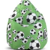 Sitting Point Sitzsack BeanBag Kicker 220 l Grün Fußball-Muster* Sitzsäcke