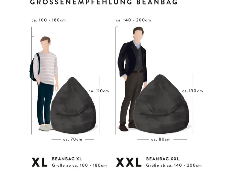 Sitting Point Sitzsack BeanBag Softy 220 l* Sitzsäcke