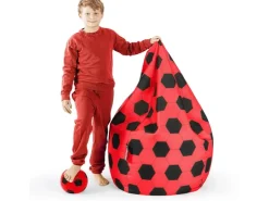 Sitting Point Sitzsack BeanBag Fankurve 220 l Fußball-Muster* Sitzsäcke