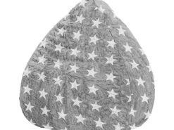 Sitting Point Sitzsack Fluffy 120 l Grau Herz-Muster* Sitzsäcke