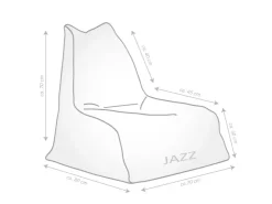 Sitting Point Sitzsack Jazz Woolly 260 l Natur* Sitzsäcke