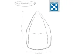 Sitting Point Sitzsack Pirat 220 l Bunt Bunt* Sitzsäcke