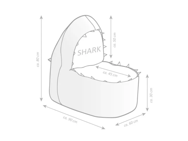 Sitting Point Sitzsack Shark Brava 260 l Bunt Haifisch* Sitzsäcke