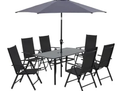 Sitzgruppe Townsville 8-tlg. Aluminium Anthrazit* Stühle