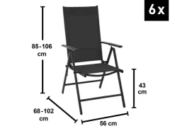 Sitzgruppe Townsville 8-tlg. Aluminium Anthrazit* Stühle