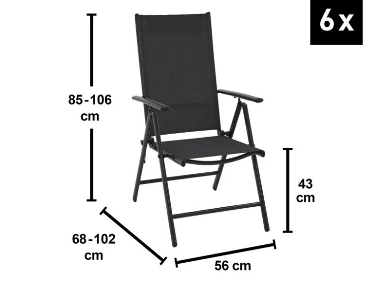 Sitzgruppe Townsville 8-tlg. Aluminium Anthrazit* Stühle
