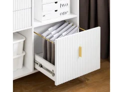 SoBuy Aktenschrank Druckertisch mit 3 Schubladen Sideboard für Büro Weiß ASK11-W* Sideboards