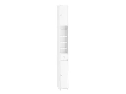SoBuy Badezimmerschrank Hochschrank Badregal mit 6 Einlegeböden 20x180x20cm BZR34-II-W* Regal Weiß