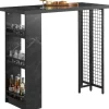 SoBuy Bartisch Balkontisch Küchentisch Bistrotisch Stehtisch Schwarz FWT100-SCH* Tische