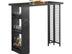 SoBuy Bartisch Balkontisch Küchentisch Bistrotisch Stehtisch Schwarz FWT100-SCH* Tische