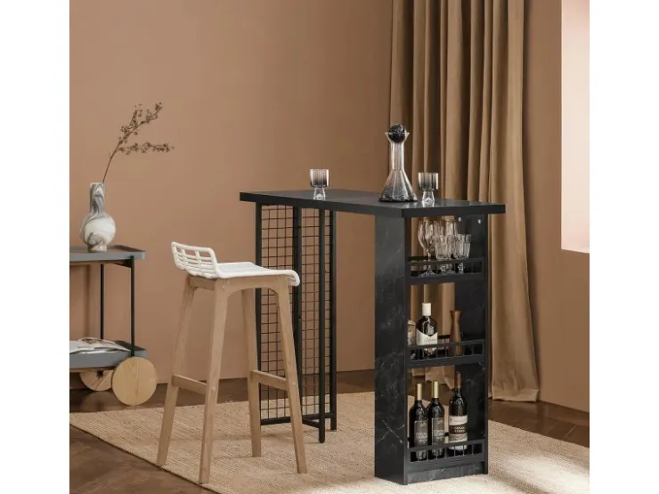SoBuy Bartisch Balkontisch Küchentisch Bistrotisch Stehtisch Schwarz FWT100-SCH* Tische