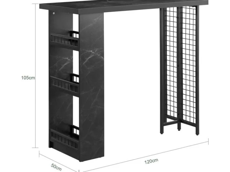 SoBuy Bartisch Balkontisch Küchentisch Bistrotisch Stehtisch Schwarz FWT100-SCH* Tische
