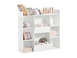 SoBuy Bücherregal für Kinder Kinderregal Aufbewahrungsregal Standregal KMB55-W