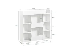 SoBuy Bücherregal für Kinder Kinderregal Aufbewahrungsregal Standregal KMB55-W