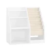 SoBuy Bücherregal Kinderregal mit Stofftaschen und 3 Regale Weiß 80x80x40cm KMB119-W* Regal Weiß|Bücherregale