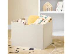 SoBuy Bücherregal Kinderregal mit Stofftaschen und 3 Regale Weiß 80x80x40cm KMB119-W* Regal Weiß|Bücherregale