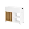 SoBuy Beistelltisch Druckertisch mit Rollen Couchtisch Aktenschrank FBT134-W* Tische