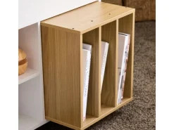 SoBuy Beistelltisch Druckertisch mit Rollen Couchtisch Aktenschrank FBT134-W* Tische