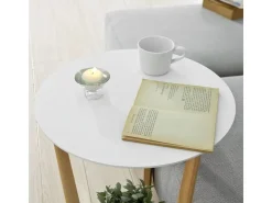 SoBuy Beistelltisch mit 2 Ablagen Couchtisch Balkontisch FBT52-WN* Tische
