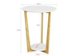 SoBuy Beistelltisch mit 2 Ablagen Couchtisch Balkontisch FBT52-WN* Tische