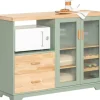 SoBuy Buffet Sideboard Küchenschrank Kommode Mikrowellenschrank FSB81-GR* Schränke