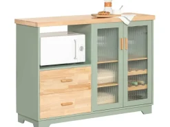 SoBuy Buffet Sideboard Küchenschrank Kommode Mikrowellenschrank FSB81-GR* Schränke