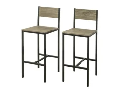 SoBuy 2-er Set Barhocker Barstühle mit Rücken-Lehne Sitzhöhe 67cm FST53x2