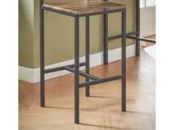 SoBuy Essgruppe Bartisch Set Esstisch mit 2 Stühlen Braun-Schwarz OGT03-XL* Hocker|Stühle