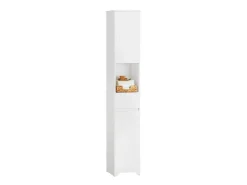 SoBuy Hochschrank Badregal Badezimmerschrank Badezimmermöbel Weiß BZR109-W* Regal Weiß