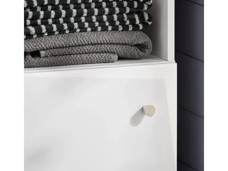 SoBuy Hochschrank Badregal Badezimmerschrank Badezimmermöbel Weiß BZR91-W* Regal Weiß