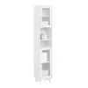 SoBuy Hochschrank Badschrank Badregal Badezimmerschrank Weiß BZR118-W