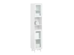 SoBuy Hochschrank Badschrank Badregal Badezimmerschrank Weiß BZR118-W