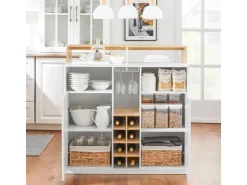 SoBuy Kücheninsel Küchenschrank Kommode Sideboard Buffet KNL07-WN* Sideboards|Kommode